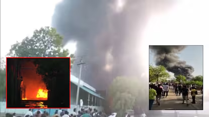 गांधीनगर के साणंद-सांतज की वैक्स फैक्ट्री में भीषण आग, फायर विभाग ने मेजर कॉल किया घोषित